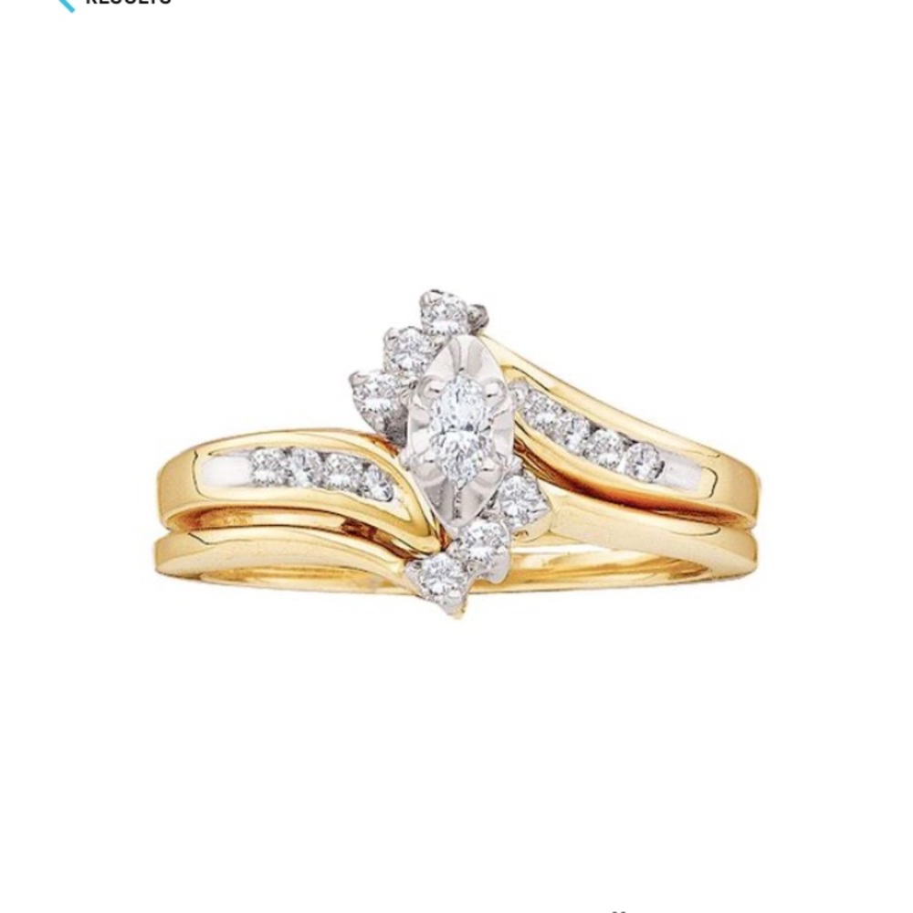 10kt yellow Gold Marquise Diamond 5 1/2